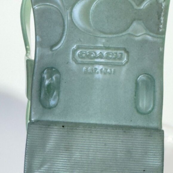 COACH Womens Paisley Jelly Sandals Floral Embellishments Buckle Strap Size 7B - Picture 12 of 16